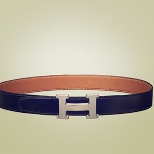Hermès H belt buckle reversible leather strap 33mm